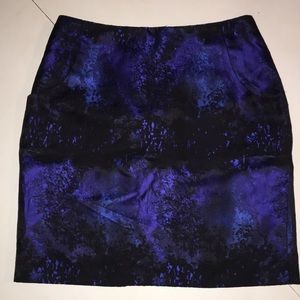 H&M black and blue pencil skirt